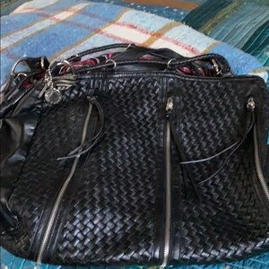 Black leather xl rampage bag